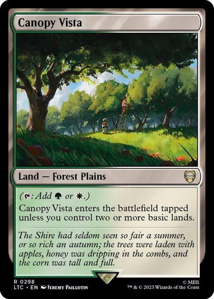 Canopy Vista, Commander: The Lord of the Rings: Tales of Middle-earth 298
