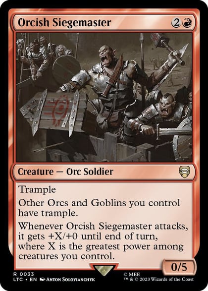 Orcish Siegemaster, Commander: The Lord of the Rings: Tales of Middle-earth 33