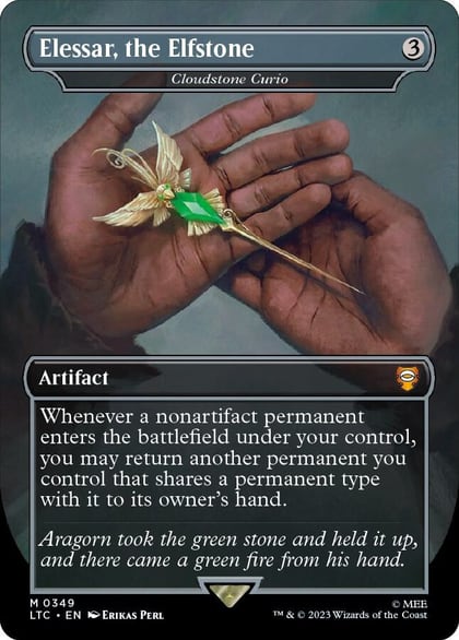 Elessar, the Elfstone - Cloudstone Curio (Borderless), Commander: The Lord of the Rings: Tales of Middle-earth 349
