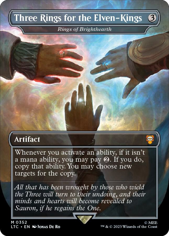 Three Rings for the Elven-Kings - Rings of Brighthearth (Borderless), Commander: The Lord of the Rings: Tales of Middle-earth 352