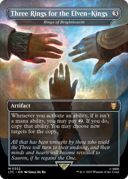 Three Rings for the Elven-Kings - Rings of Brighthearth (Borderless), Commander: The Lord of the Rings: Tales of Middle-earth 352