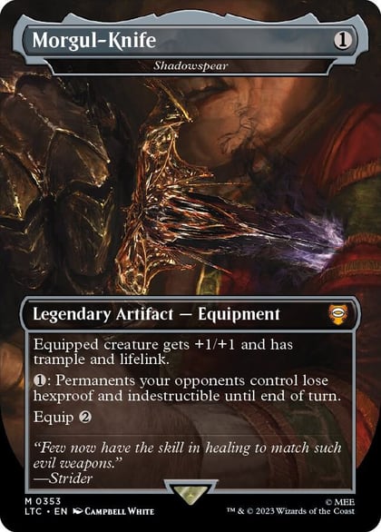 Morgul-Knife - Shadowspear (Borderless), Commander: The Lord of the Rings: Tales of Middle-earth 353