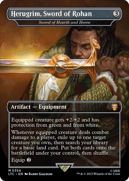 Herugrim, Sword of Rohan - Sword of Hearth and Home (Borderless), Commander: The Lord of the Rings: Tales of Middle-earth 354