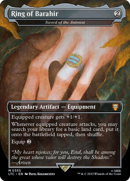 Ring of Barahir - Sword of the Animist (Borderless), Commander: The Lord of the Rings: Tales of Middle-earth 355