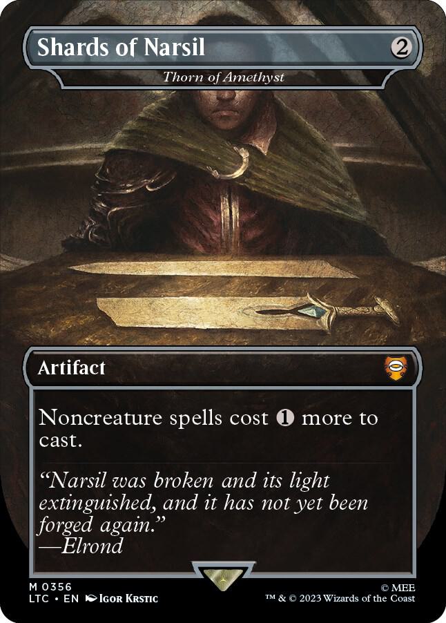 Shards of Narsil - Thorn of Amethyst (Borderless), Commander: The Lord of the Rings: Tales of Middle-earth 356