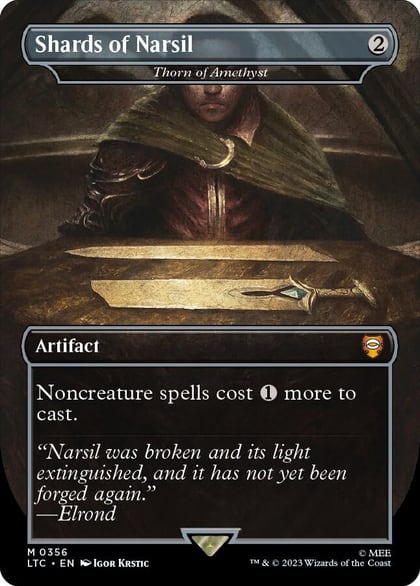 Shards of Narsil - Thorn of Amethyst (Borderless), Commander: The Lord of the Rings: Tales of Middle-earth 356