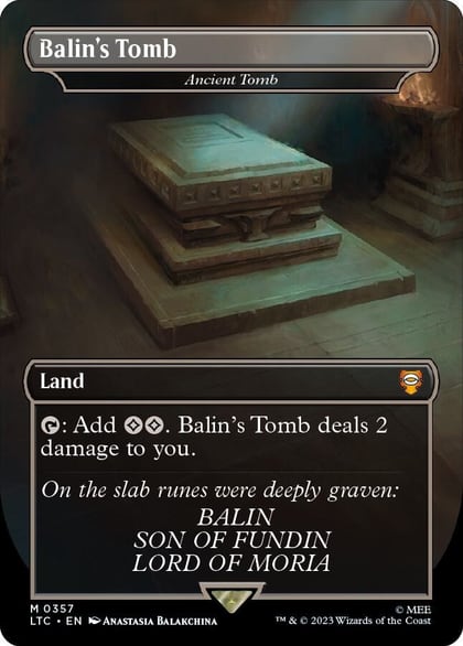 Balin's Tomb - Ancient Tomb (Borderless), Commander: The Lord of the Rings: Tales of Middle-earth 357