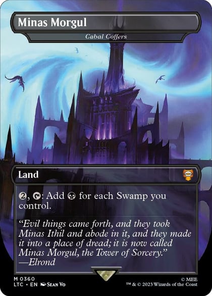 Minas Morgul - Cabal Coffers (Borderless), Commander: The Lord of the Rings: Tales of Middle-earth 360