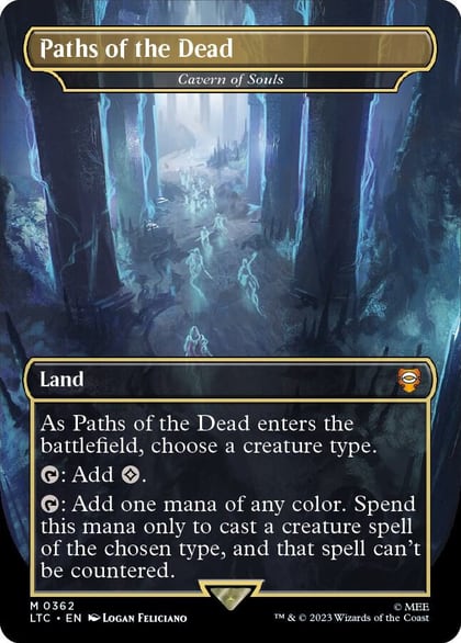 Paths of the Dead - Cavern of Souls (Borderless), Commander: The Lord of the Rings: Tales of Middle-earth 362