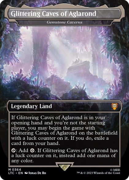 Glittering Caves of Aglarond - Gemstone Caverns (Borderless), Commander: The Lord of the Rings: Tales of Middle-earth 364