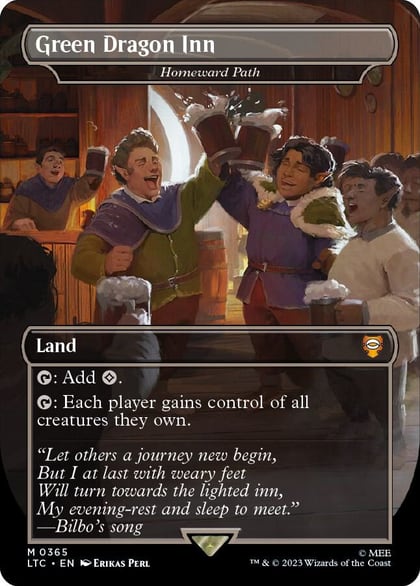 Green Dragon Inn - Homeward Path (Borderless), Commander: The Lord of the Rings: Tales of Middle-earth 365