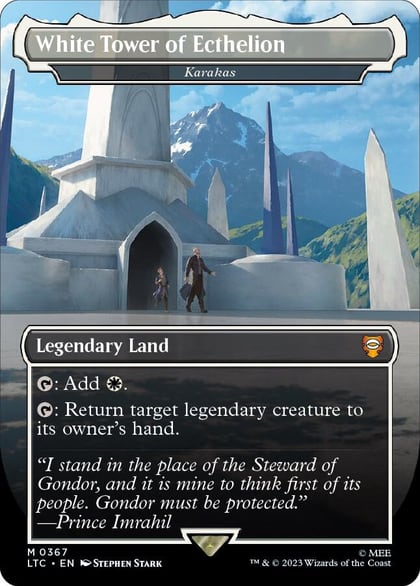 White Tower of Ecthelion - Karakas (Borderless), Commander: The Lord of the Rings: Tales of Middle-earth 367