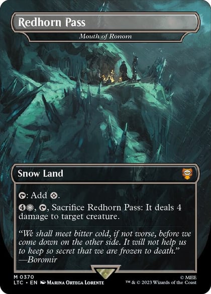 Redhorn Pass - Mouth of Ronom (Borderless), Commander: The Lord of the Rings: Tales of Middle-earth 370
