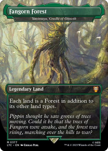 Fangorn Forest - Yavimaya, Cradle of Growth (Borderless), Commander: The Lord of the Rings: Tales of Middle-earth 377