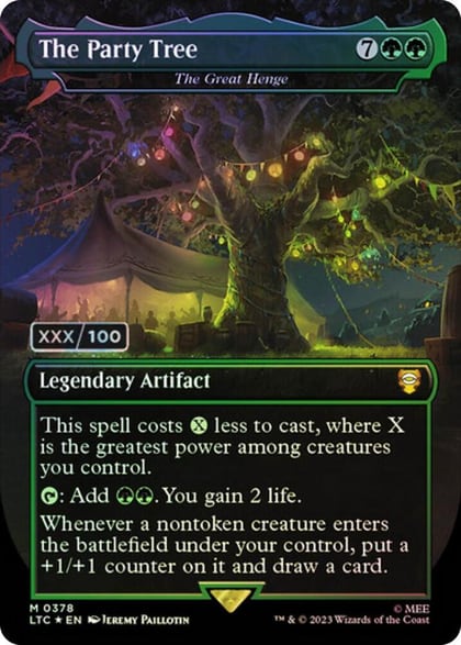 The Party Tree - The Great Henge (Borderless) (Serial Numbered), Commander: The Lord of the Rings: Tales of Middle-earth 378