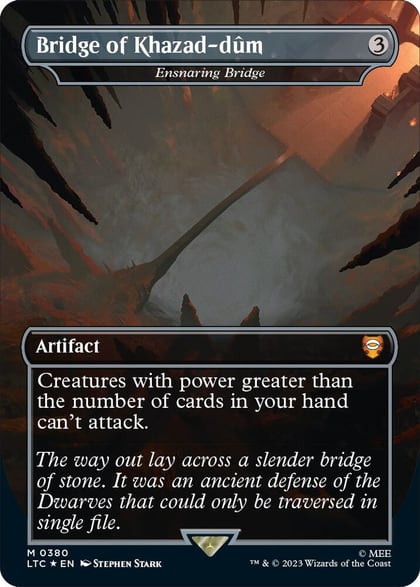 Bridge of Khazad-dum - Ensnaring Bridge (Borderless) (Surge Foil), Commander: The Lord of the Rings: Tales of Middle-earth 380