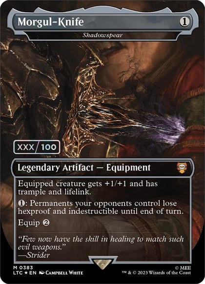 Morgul-Knife - Shadowspear (Borderless) (Serial Numbered), Commander: The Lord of the Rings: Tales of Middle-earth 383