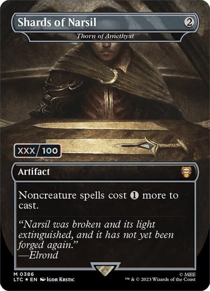 Shards of Narsil - Thorn of Amethyst (Borderless) (Serial Numbered), Commander: The Lord of the Rings: Tales of Middle-earth 386