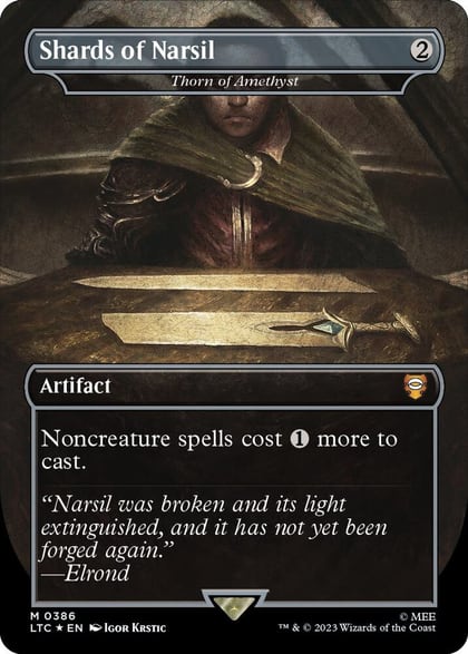 Shards of Narsil - Thorn of Amethyst (Borderless) (Surge Foil), Commander: The Lord of the Rings: Tales of Middle-earth 386
