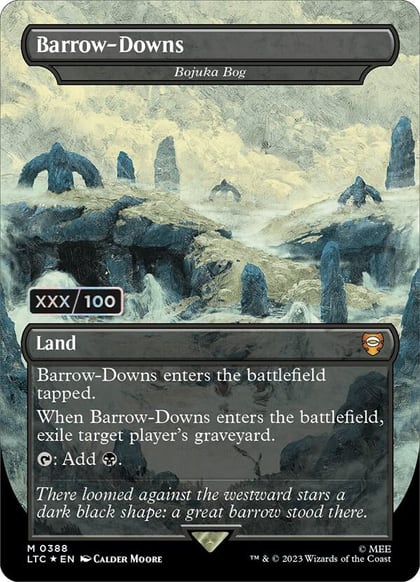 Barrow-Downs - Bojuka Bog (Borderless) (Serial Numbered), Commander: The Lord of the Rings: Tales of Middle-earth 388