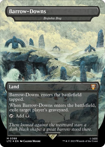 Barrow-Downs - Bojuka Bog (Borderless) (Surge Foil), Commander: The Lord of the Rings: Tales of Middle-earth 388