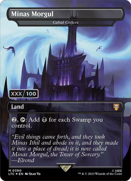 Minas Morgul - Cabal Coffers (Borderless) (Serial Numbered), Commander: The Lord of the Rings: Tales of Middle-earth 390