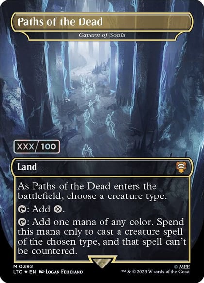 Paths of the Dead - Cavern of Souls (Borderless) (Serial Numbered), Commander: The Lord of the Rings: Tales of Middle-earth 392