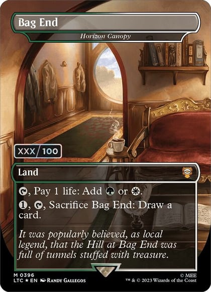 Bag End - Horizon Canopy (Borderless) (Serial Numbered), Commander: The Lord of the Rings: Tales of Middle-earth 396