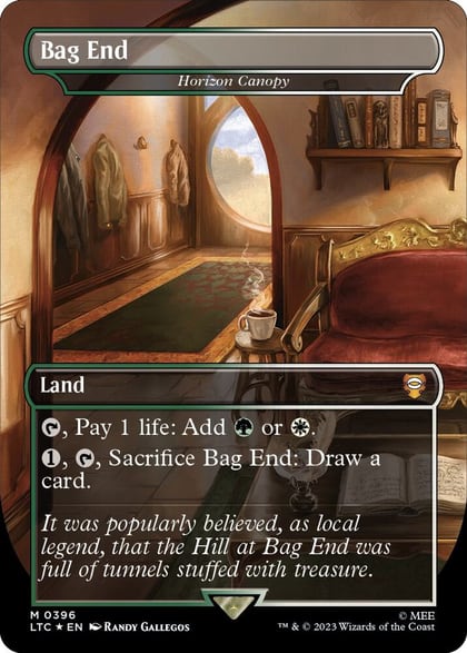 Bag End - Horizon Canopy (Borderless) (Surge Foil), Commander: The Lord of the Rings: Tales of Middle-earth 396