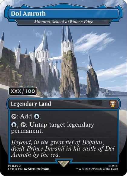 Dol Amroth - Minamo, School at Water's Edge (Borderless) (Serial Numbered), Commander: The Lord of the Rings: Tales of Middle-earth 399