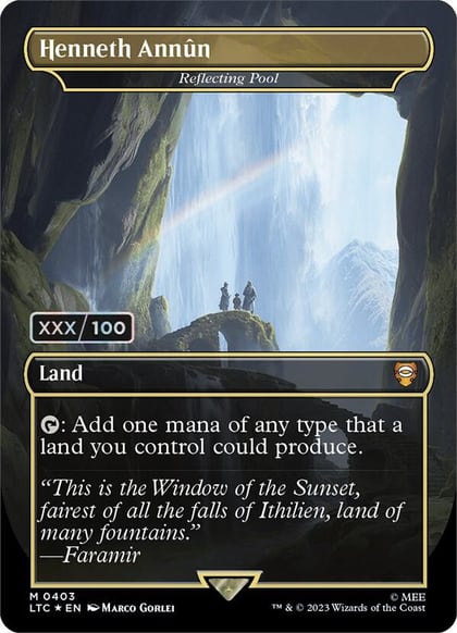 Henneth Annun - Reflecting Pool (Borderless) (Serial Numbered), Commander: The Lord of the Rings: Tales of Middle-earth 403