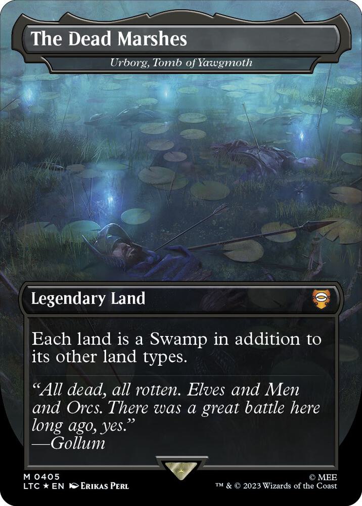 The Dead Marshes - Urborg, Tomb of Yawgmoth (Borderless) (Surge Foil), Commander: The Lord of the Rings: Tales of Middle-earth 405