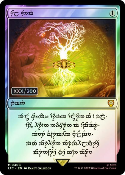 Sol Ring - Elven (0408) (Serial Numbered), Commander: The Lord of the Rings: Tales of Middle-earth 408