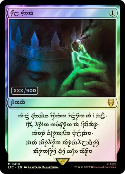 Sol Ring - Human (0410) (Serial Numbered), Commander: The Lord of the Rings: Tales of Middle-earth 410