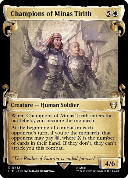 Champions of Minas Tirith (Showcase Scrolls), Commander: The Lord of the Rings: Tales of Middle-earth 412