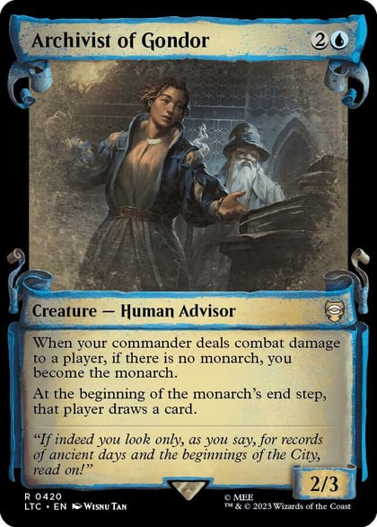 Archivist of Gondor (Showcase Scrolls), Commander: The Lord of the Rings: Tales of Middle-earth 420