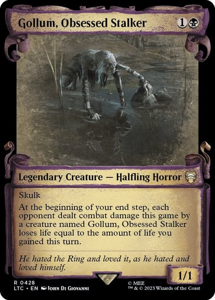 Gollum, Obsessed Stalker (Showcase Scrolls), Commander: The Lord of the Rings: Tales of Middle-earth 428