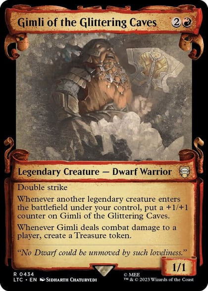 Gimli of the Glittering Caves (Showcase Scrolls), Commander: The Lord of the Rings: Tales of Middle-earth 434