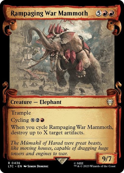 Rampaging War Mammoth (Showcase Scrolls), Commander: The Lord of the Rings: Tales of Middle-earth 436