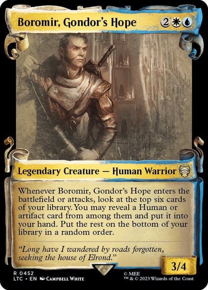 Boromir, Gondor's Hope (Showcase Scrolls), Commander: The Lord of the Rings: Tales of Middle-earth 452