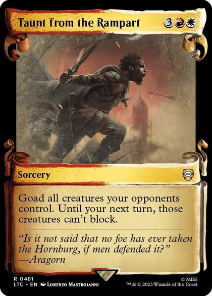 Taunt from the Rampart (Showcase Scrolls), Commander: The Lord of the Rings: Tales of Middle-earth 481