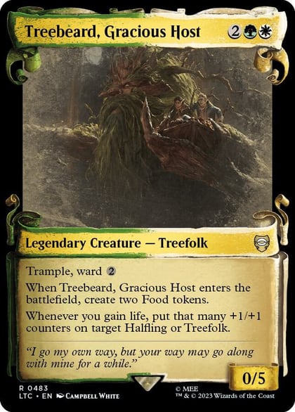 Treebeard, Gracious Host (Showcase Scrolls), Commander: The Lord of the Rings: Tales of Middle-earth 483