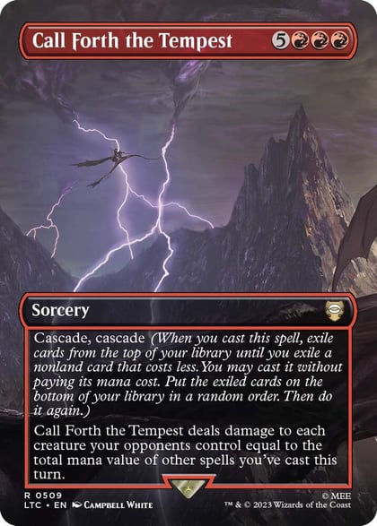Call Forth the Tempest (Borderless), Commander: The Lord of the Rings: Tales of Middle-earth 509