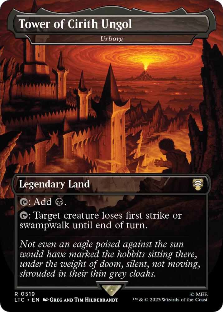 Tower of Cirith Ungol - Urborg (Borderless), Commander: The Lord of the Rings: Tales of Middle-earth 519