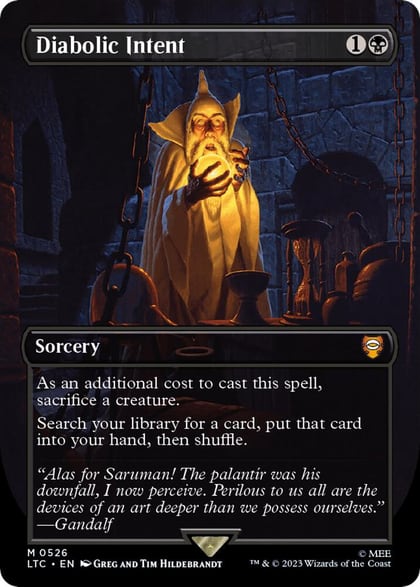 Diabolic Intent (Borderless), Commander: The Lord of the Rings: Tales of Middle-earth 526