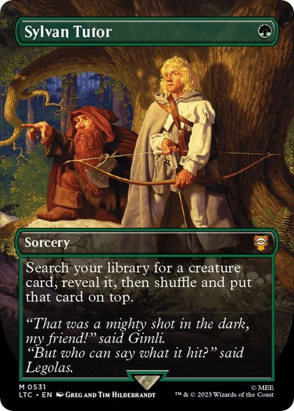 Sylvan Tutor (Borderless), Commander: The Lord of the Rings: Tales of Middle-earth 531