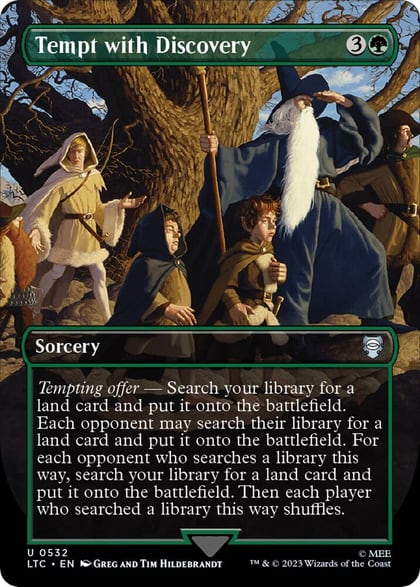 Tempt with Discovery (Borderless), Commander: The Lord of the Rings: Tales of Middle-earth 532