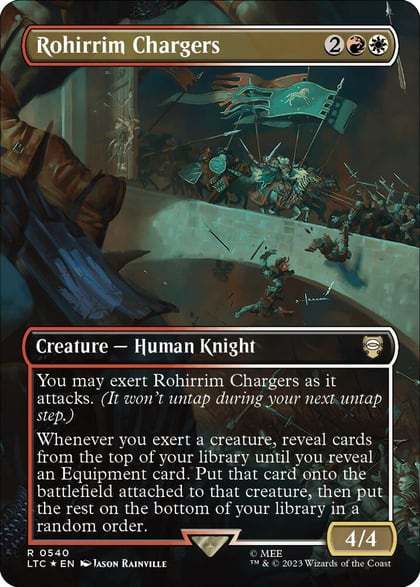 Rohirrim Chargers (Borderless) (Surge Foil), Commander: The Lord of the Rings: Tales of Middle-earth 540