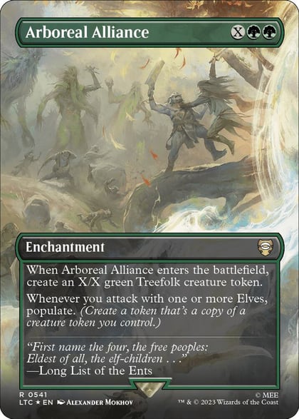 Arboreal Alliance (Borderless) (Surge Foil), Commander: The Lord of the Rings: Tales of Middle-earth 541