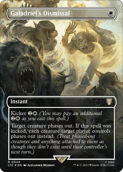Galadriel's Dismissal (Borderless) (Surge Foil), Commander: The Lord of the Rings: Tales of Middle-earth 544
